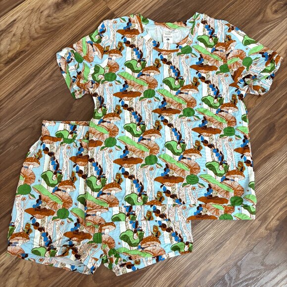 Kate Quinn 8Y Forest Mushroom Print Bamboo Spandex Blend Two Piece Set - Picture 1 of 13